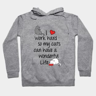 Two lazy cats design Hoodie